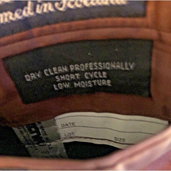 VTG Burberrys Scottish Lambswool Plaid Blazer Womens Sz 10 Burgundy 2 Button USA - Picture 15 of 15